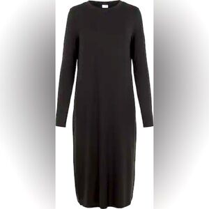 Vero Moda Curve long black dress tencel modal long sleeved crew neck 2X